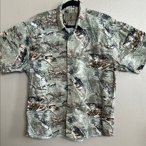 North River Fishing Camo Short Sleeve Men’s Fishing Shirt. Size XL. 100% Cotton.